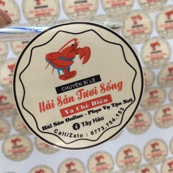 In tem nhãn thủy sản