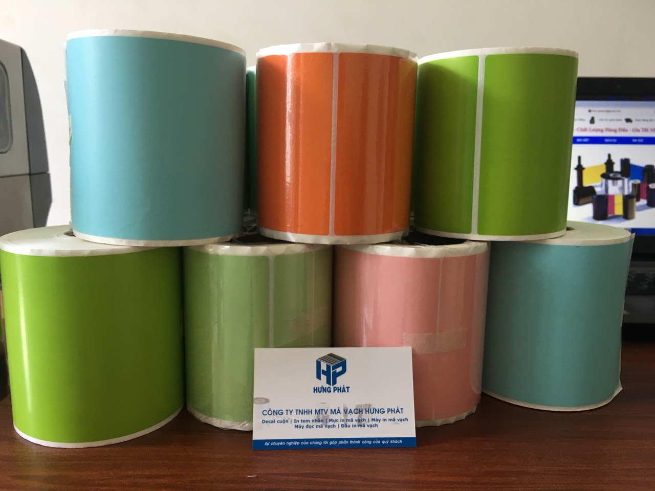 decal cuộn màu