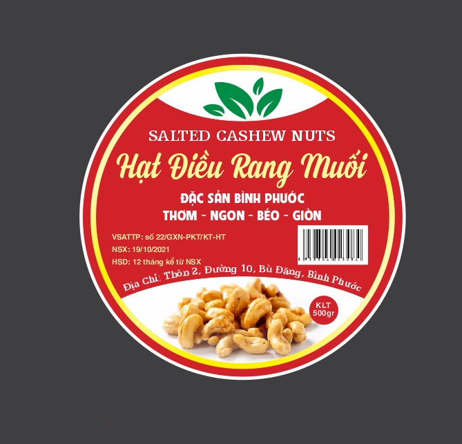 tem nhãn hạt điều