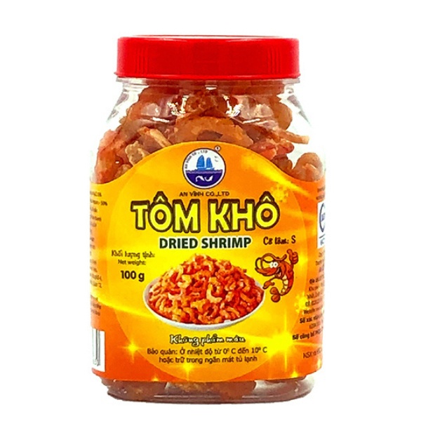 tem nhãn tôm khô