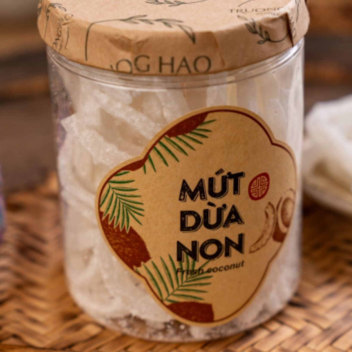 tem nhãn mứt dừa