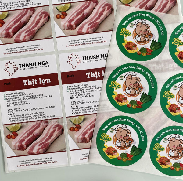tem dán thực phẩm