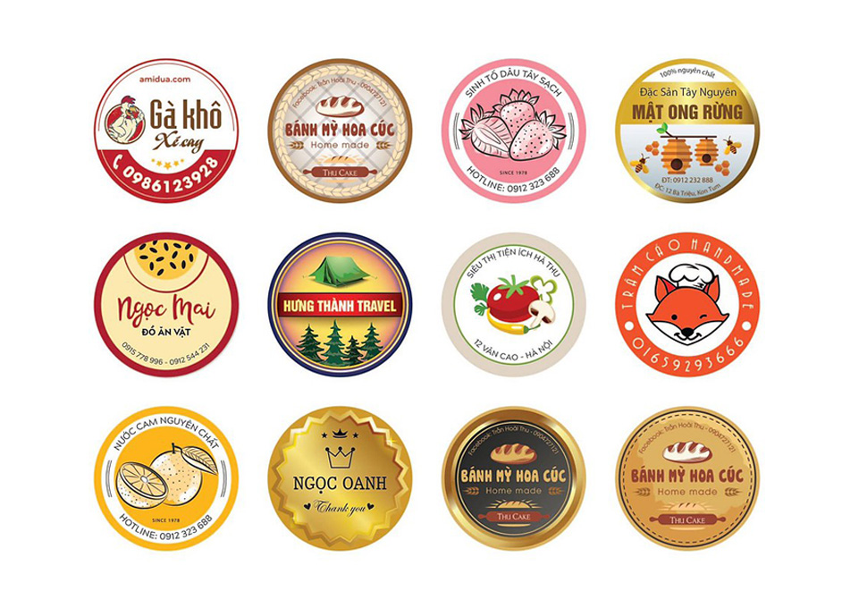 in decal dán sản phẩm