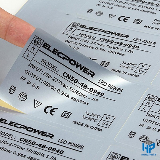 IN TEM NHÃN DECAL XI BẠC CHẤT LƯỢNG CAO